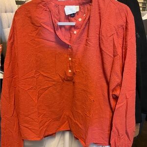 Universal Thread Women's Red Button-Up Top